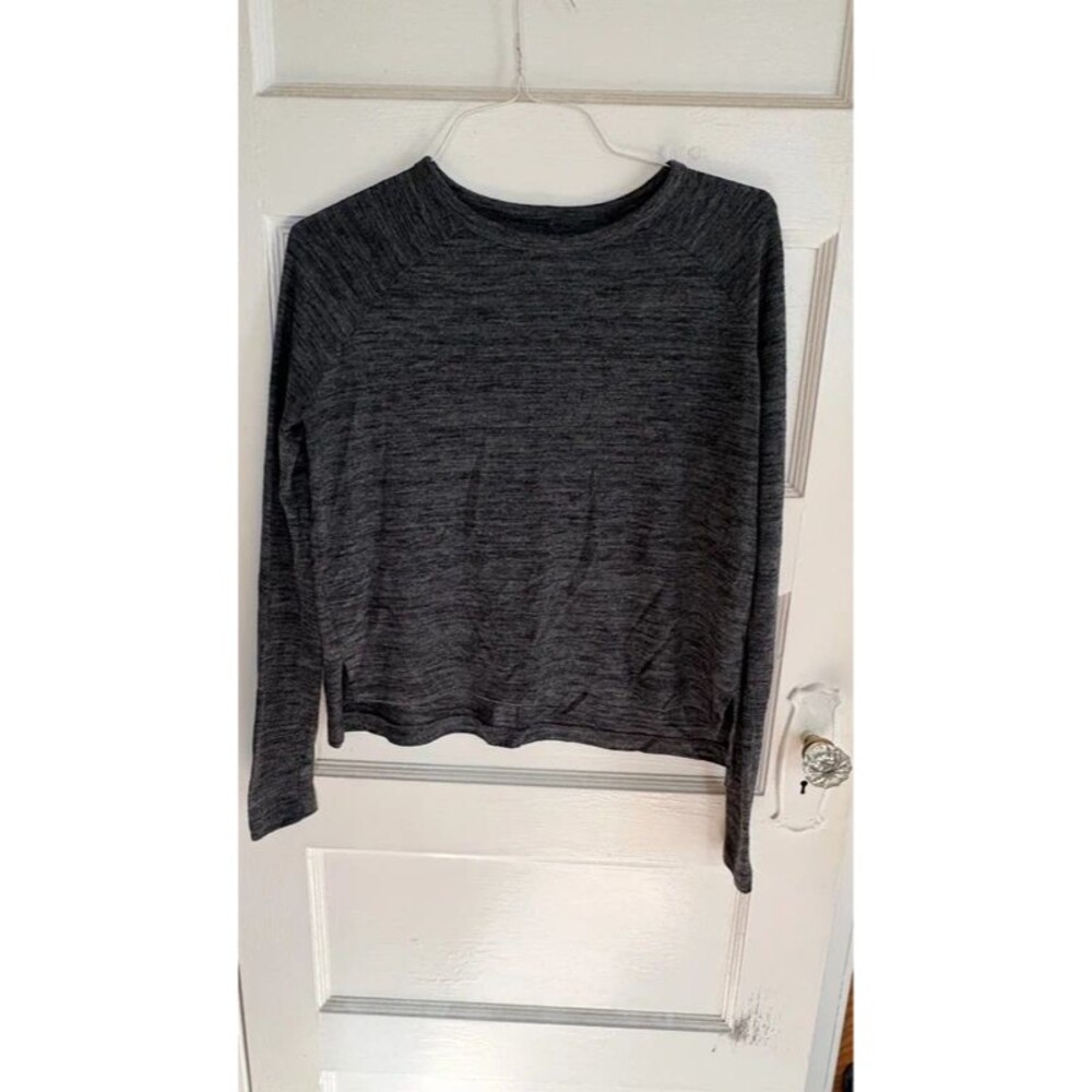 Rag & Bone Heather Gray Slightly Cropped Long Sleeve Lightweight Top XS